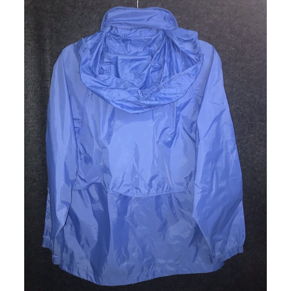 Eddie Bauer Vintage 90s Women's Hood Full Zip Windbreaker Jacket‎ Blue Small - Picture 6 of 9